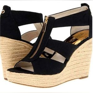Michael Kors Black Wedge Heels